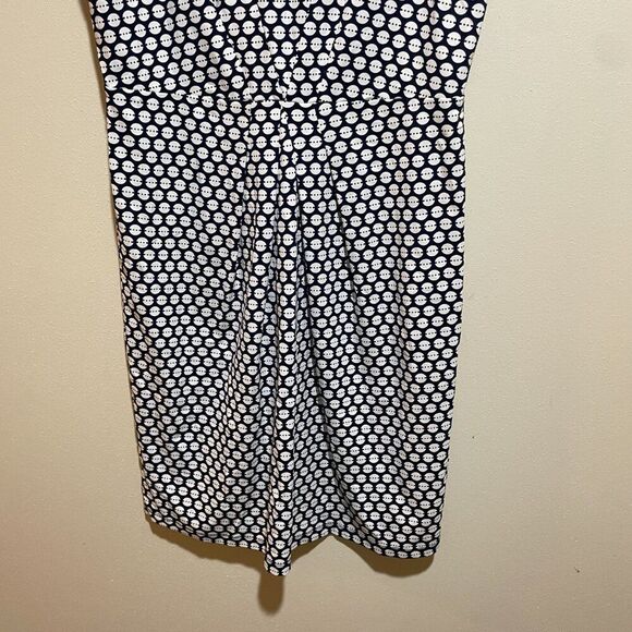 J McLaughlin Size M Catalina Cloth Mia Sleeveless Sheath Dress Navy Polka Dot - Picture 4 of 13
